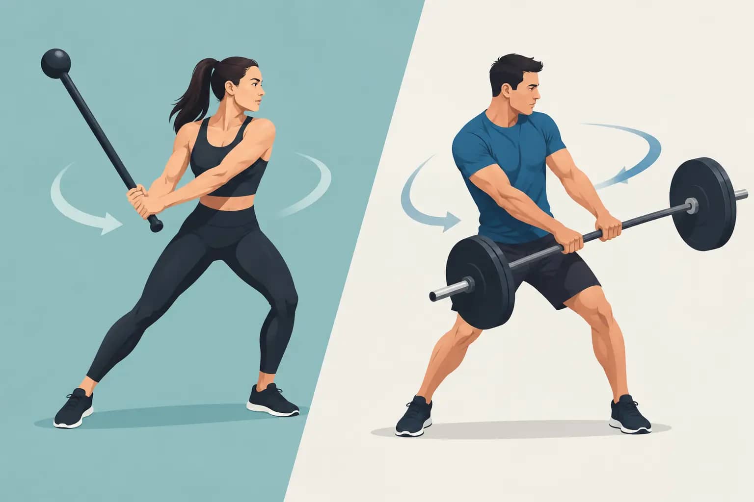 Macebell Versus Barbell Rotational Training