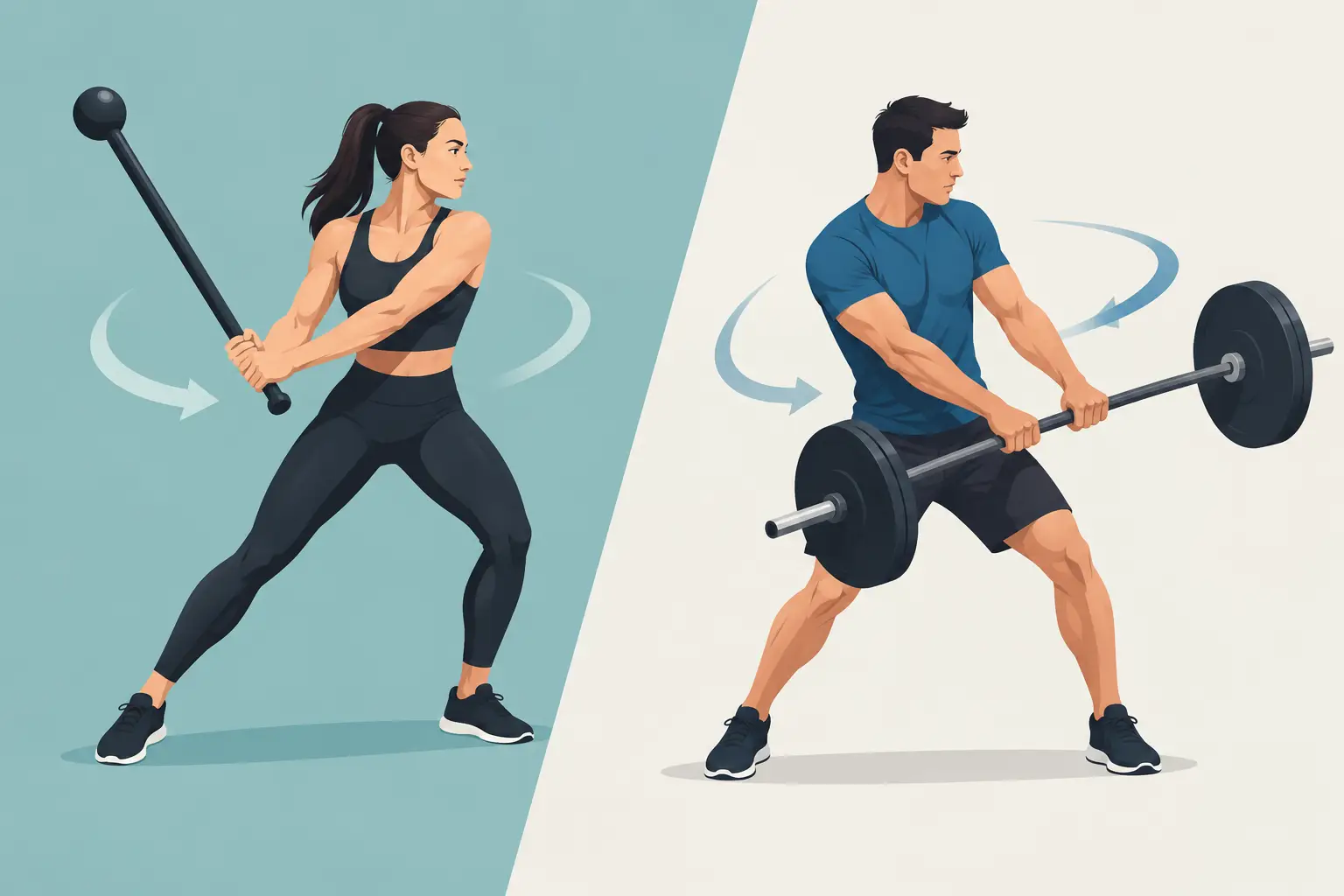 Macebell Versus Barbell Rotational Training